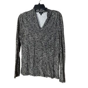 Talbots Snake Print 🐍 Patterned Blouse - Size M